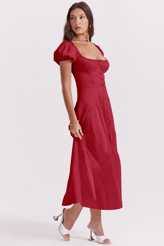 Beatriz - Abito midi con corsetto e bottoni