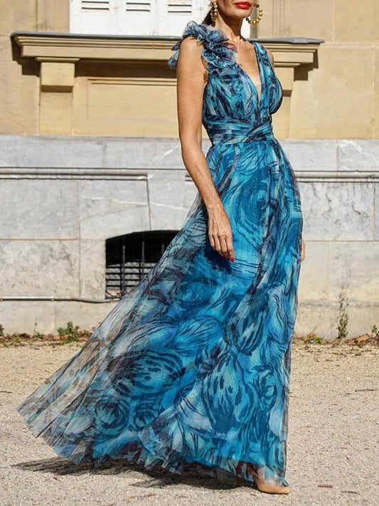 Isadora - Maxi vestido playa con estampado