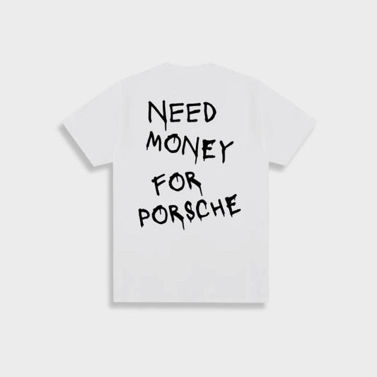 Mark | T-shirt vintage da uomo in cotone "Need Money For Porsche".
